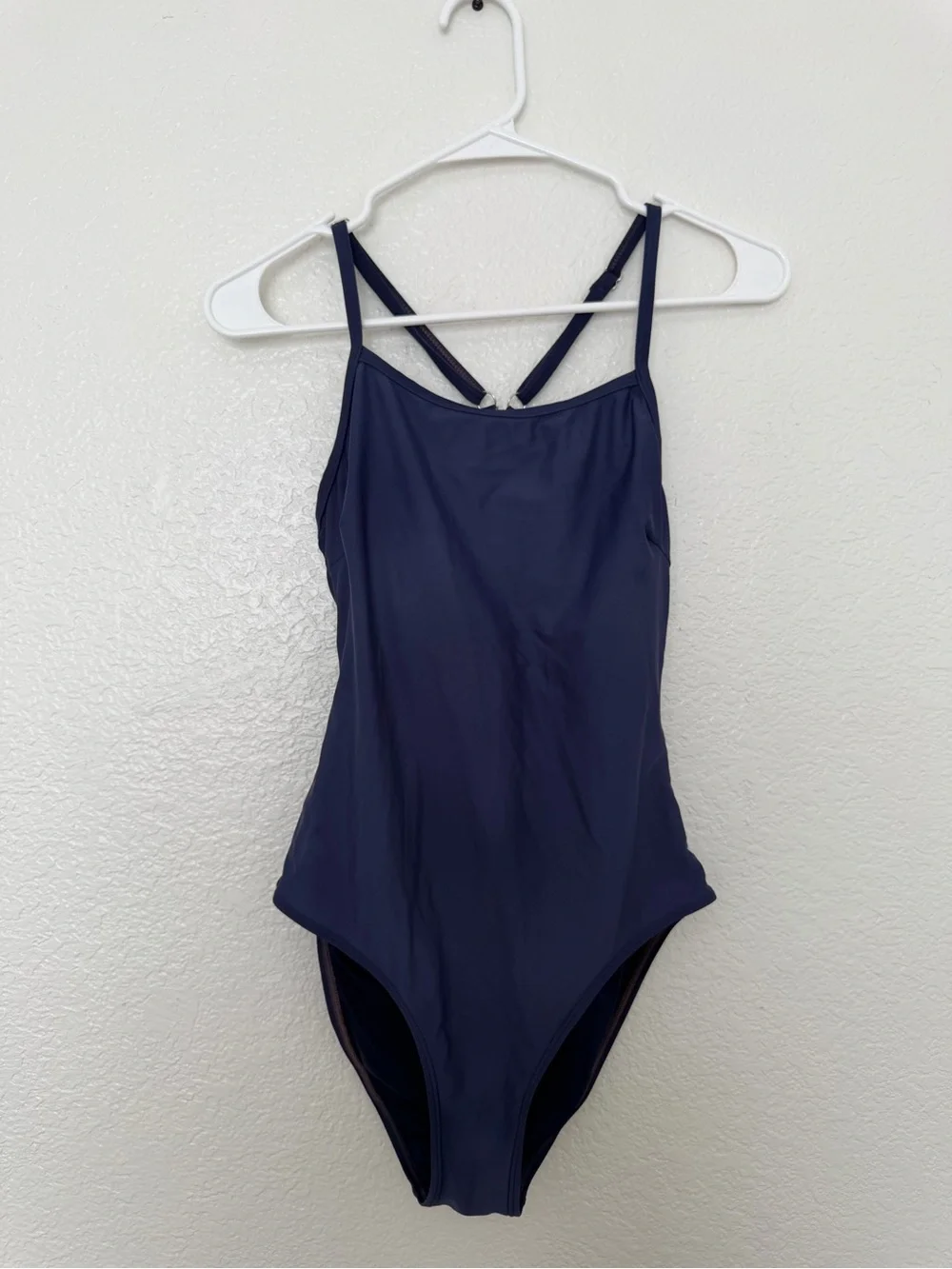 TEMPT ME Navy Blue Athletic Racerback One Piece Swimsuit - Size S